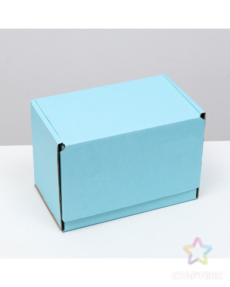 Коробка самосборная, голубая, 26,5 х 16,5 х 19 см, арт. СМЛ-230369-1-СМЛ0007610337 1