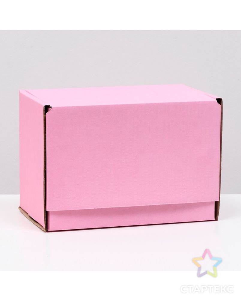 Коробка самосборная, розовая, 26,5 х 16,5 х 19 см, арт. СМЛ-230371-1-СМЛ0007610339 1