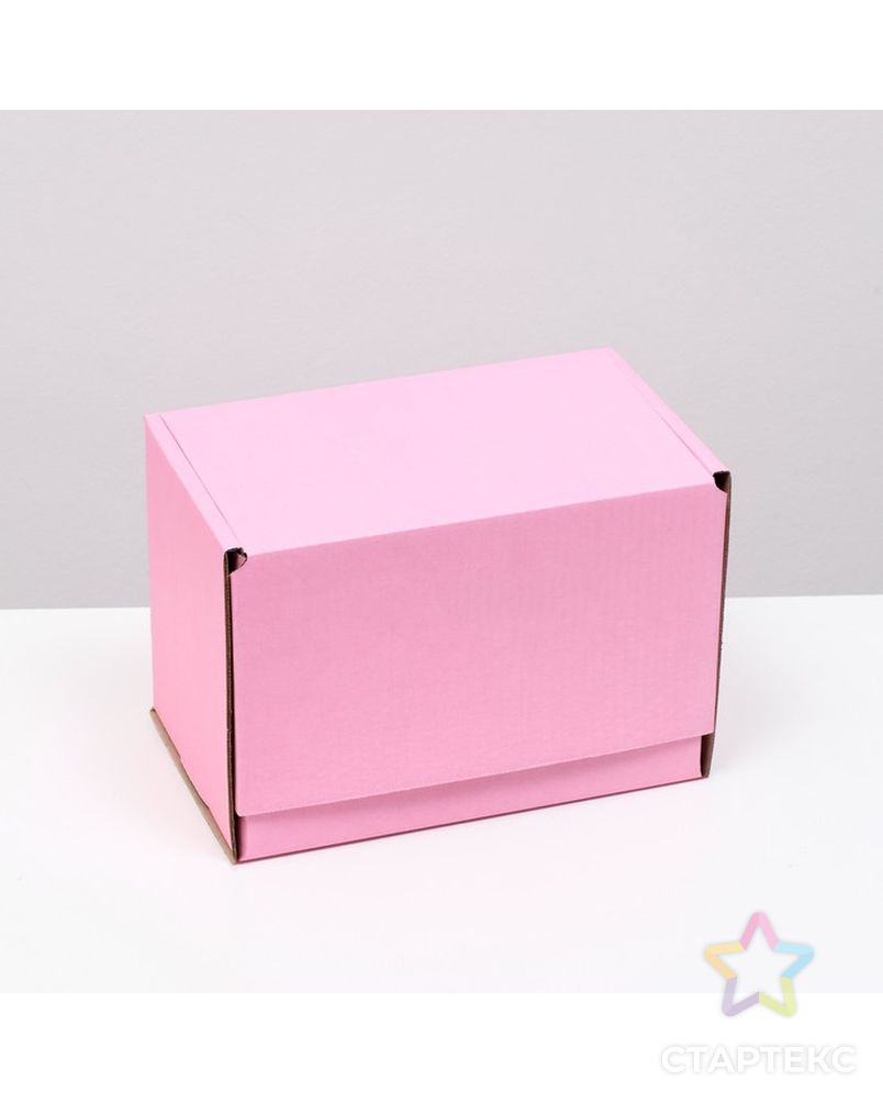Коробка самосборная, розовая, 26,5 х 16,5 х 19 см, арт. СМЛ-230371-1-СМЛ0007610339 2