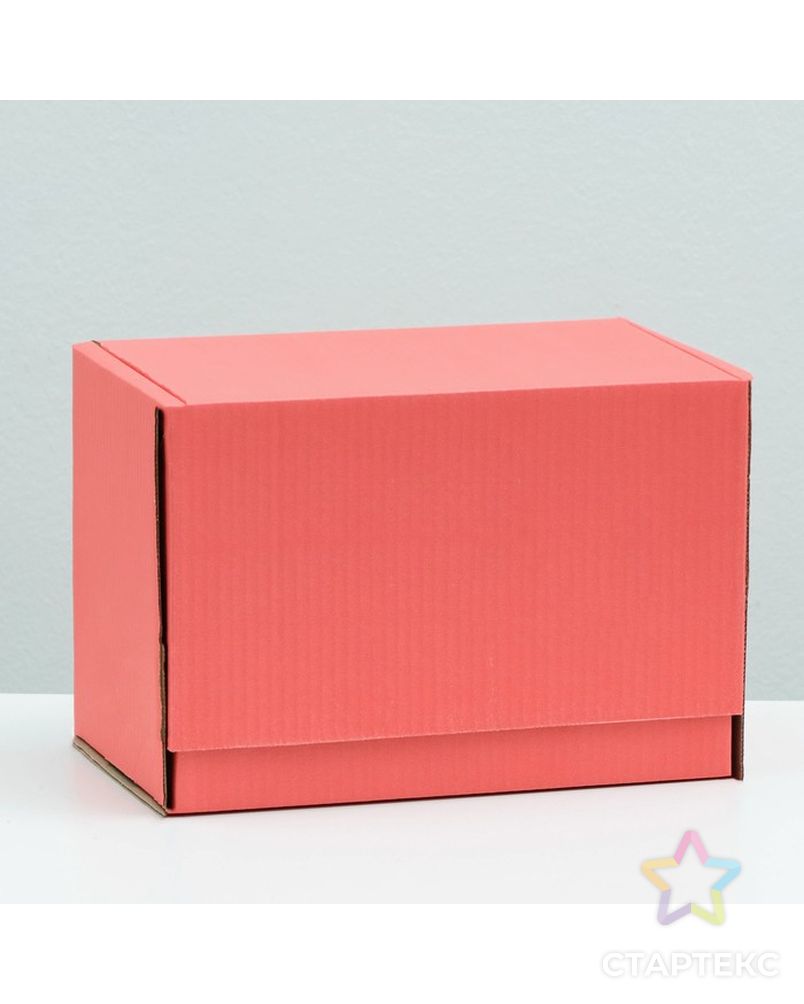 Коробка самосборная, красная, 26,5 х 16,5 х 19 см, арт. СМЛ-230618-1-СМЛ0007610340 1