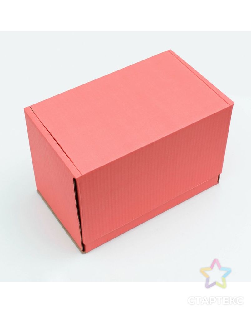 Коробка самосборная, красная, 26,5 х 16,5 х 19 см, арт. СМЛ-230618-1-СМЛ0007610340 2