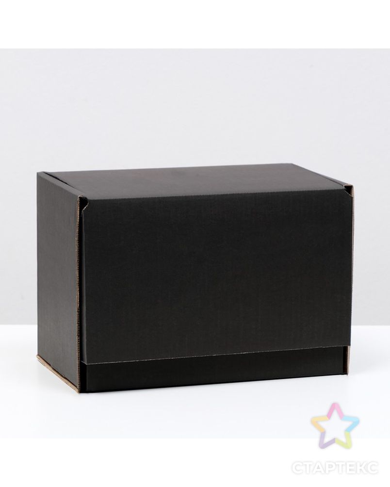 Коробка самосборная, черная, 26,5 х 16,5 х 19 см, арт. СМЛ-230372-1-СМЛ0007610341 1