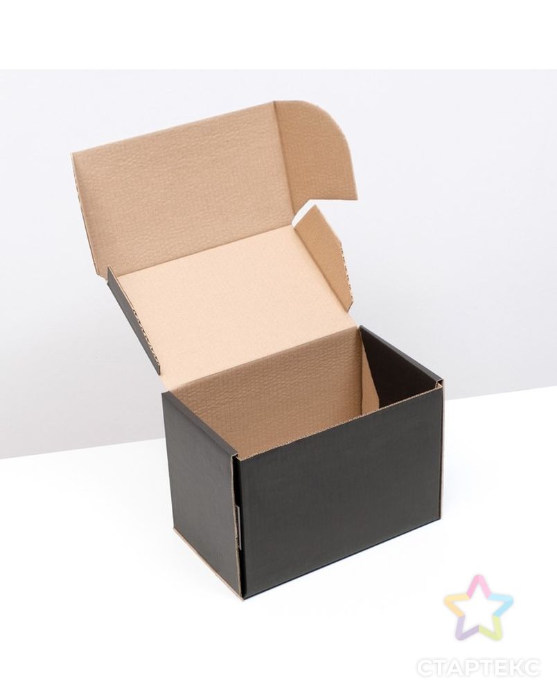 Коробка самосборная, черная, 26,5 х 16,5 х 19 см, арт. СМЛ-230372-1-СМЛ0007610341 3