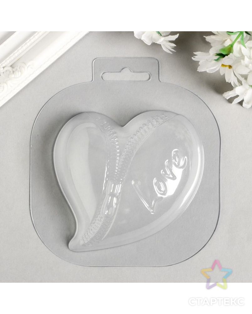 Пластиковая форма "Сердце на молнии" арт. СМЛ-219620-1-СМЛ0007615330 1