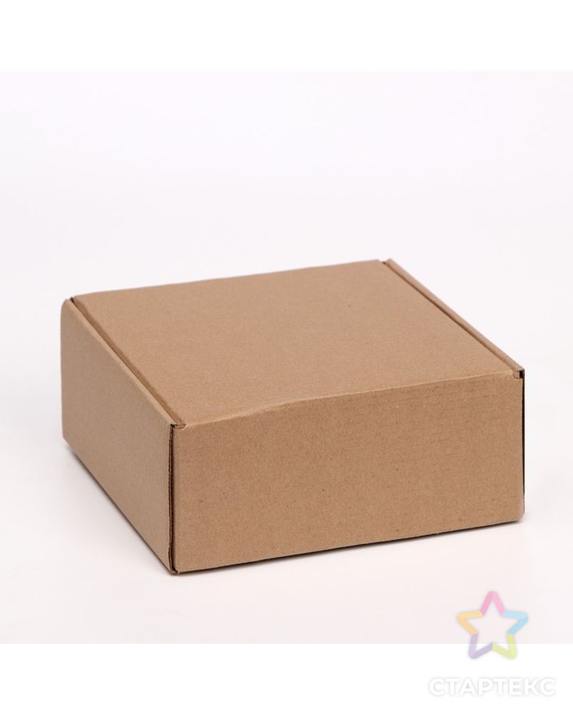 Коробка самосборная, бурая, 18 х 18 х 8 см, арт. СМЛ-221691-1-СМЛ0007620643 1