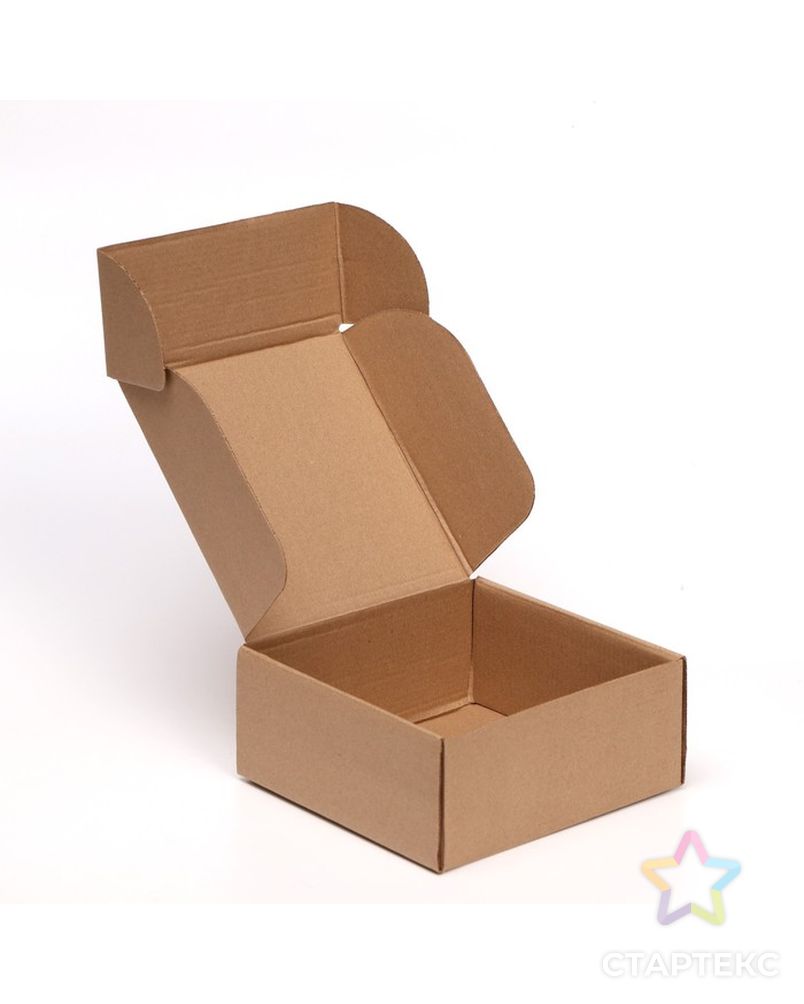 Коробка самосборная, бурая, 18 х 18 х 8 см, арт. СМЛ-221691-1-СМЛ0007620643 2