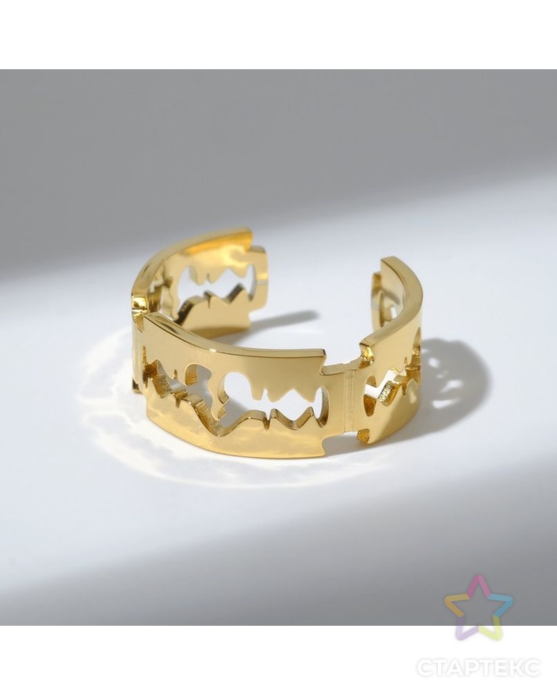 Кольцо "Лезвие", цвет золото, безразмерное арт. СМЛ-215564-1-СМЛ0007644171 1