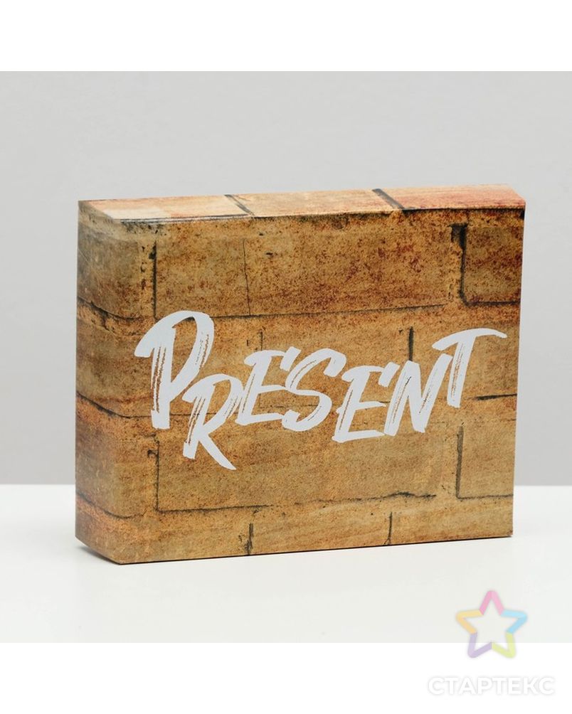Коробка крышка-дно "Present", без окна, 18 х 15 х 5 см арт. СМЛ-226040-1-СМЛ0007652181 1