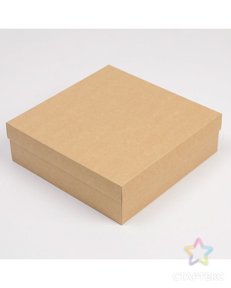 Коробка складная крафтовая 26х26х8 см арт. СМЛ-225447-1-СМЛ0007653787 2