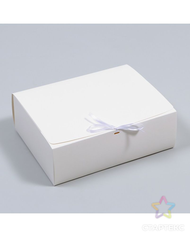 Коробка складная, белая, 27 х 21 х 9 см арт. СМЛ-226120-1-СМЛ0007653874 1