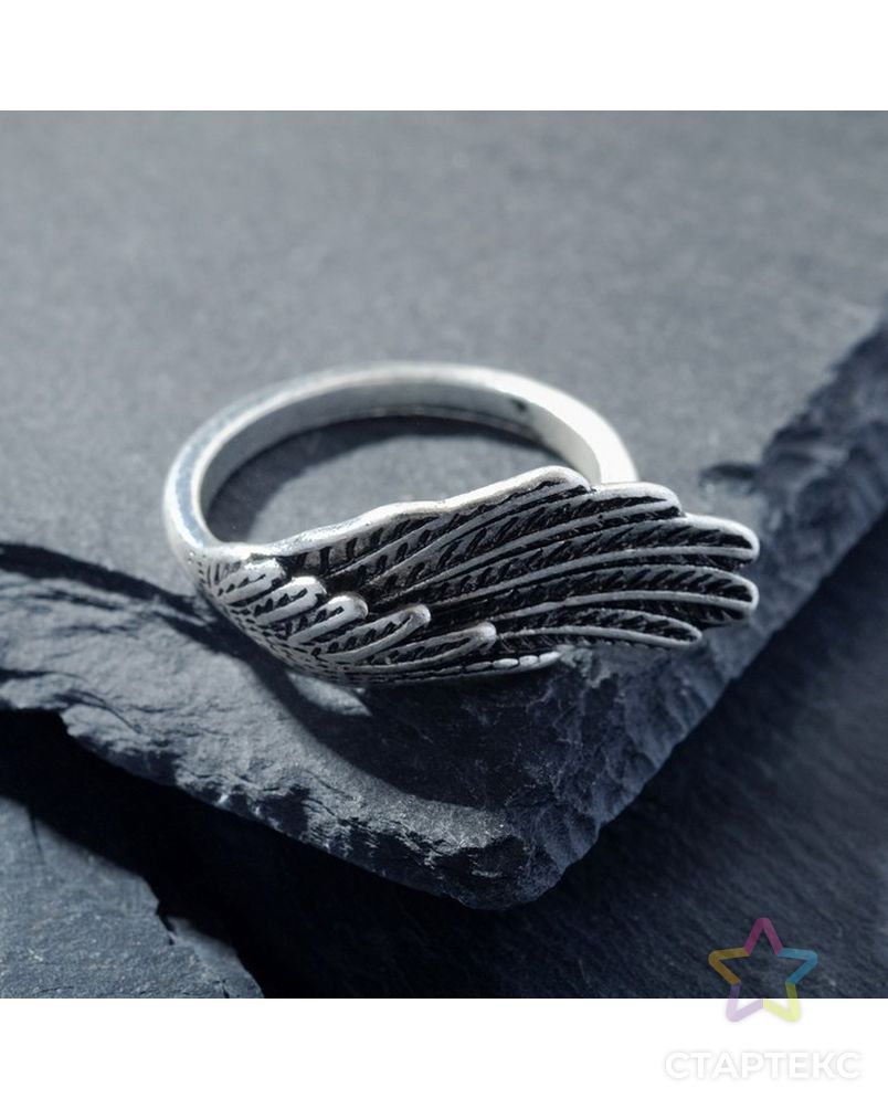 Кольцо "Перстень" крыло, цвет чернёное серебро, безразмерное арт. СМЛ-218721-1-СМЛ0007664801 1