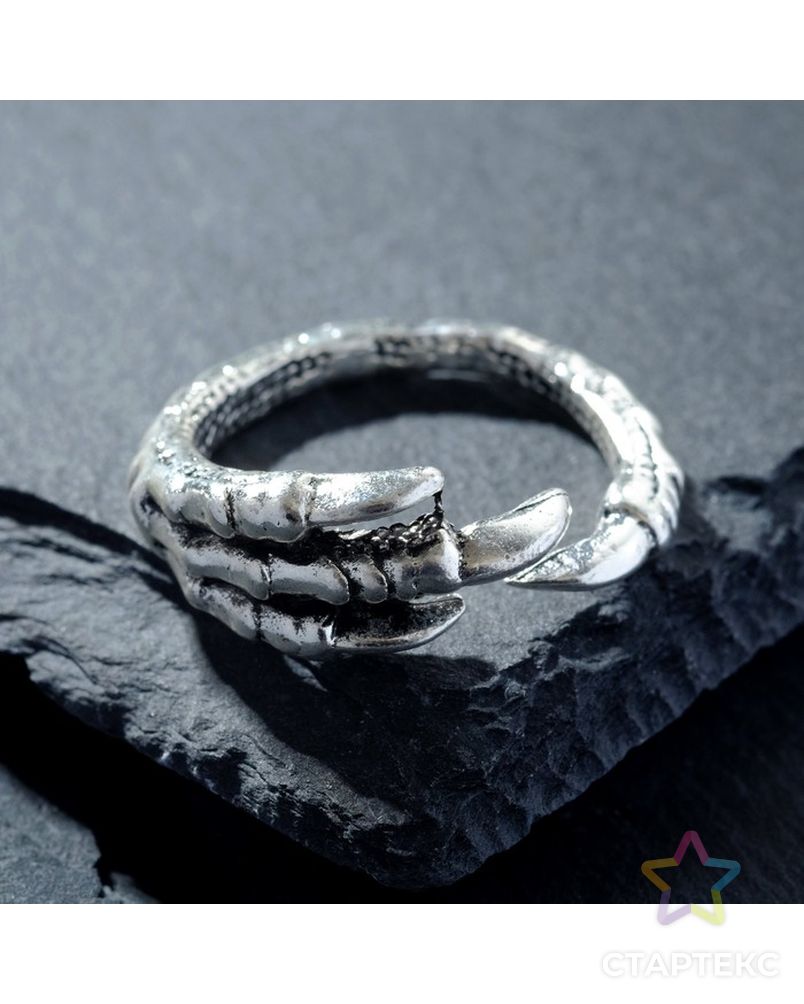 Кольцо "Перстень" костяная рука, цвет чернёное серебро, безразмерное арт. СМЛ-218722-1-СМЛ0007664802 1
