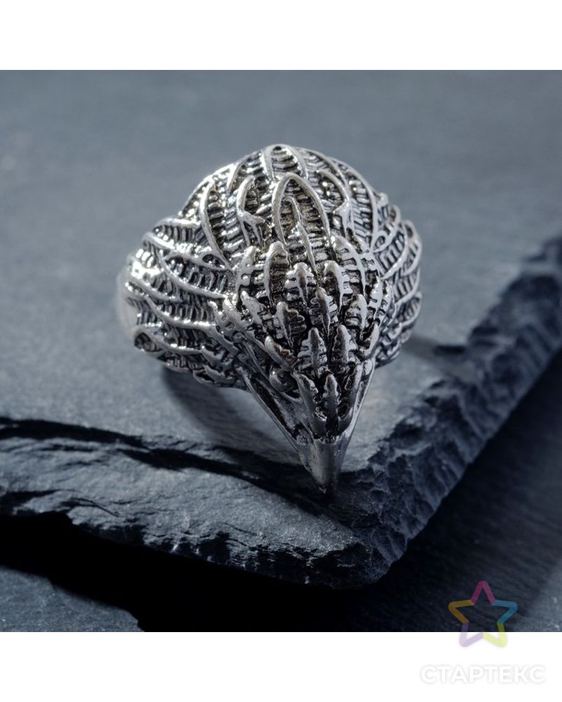 Кольцо "Перстень" сокол, цвет чернёное серебро, безразмерное арт. СМЛ-218733-1-СМЛ0007664813 1