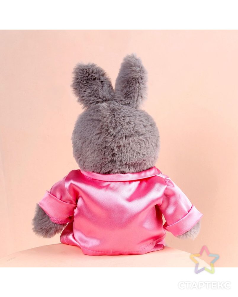 Мягкая игрушка Зайка в пижаме, цвет розовый арт. СМЛ-220678-1-СМЛ0007671739 3