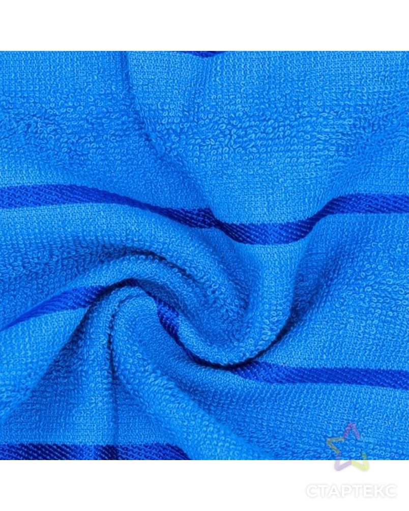 Полотенце махровое 50*80 Перфект, цвет лазурно синий, 380г/м хл 100% арт. СМЛ-220174-1-СМЛ0007690027 2