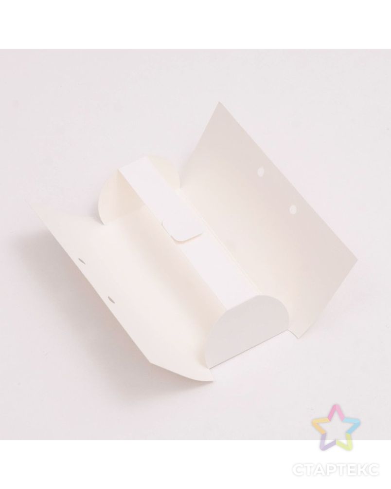 Коробка складная под конфеты, пирожные с лентой, белый, 14 х 6 х 4 см арт. СМЛ-230574-1-СМЛ0007730672 2