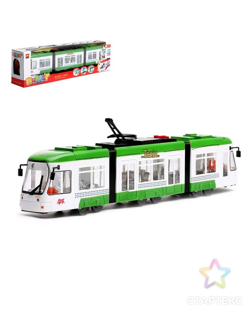 Трамвай «Городской», работает от батареек, световые эффекты, цвета МИКС арт. СМЛ-102416-1-СМЛ0000775936 1