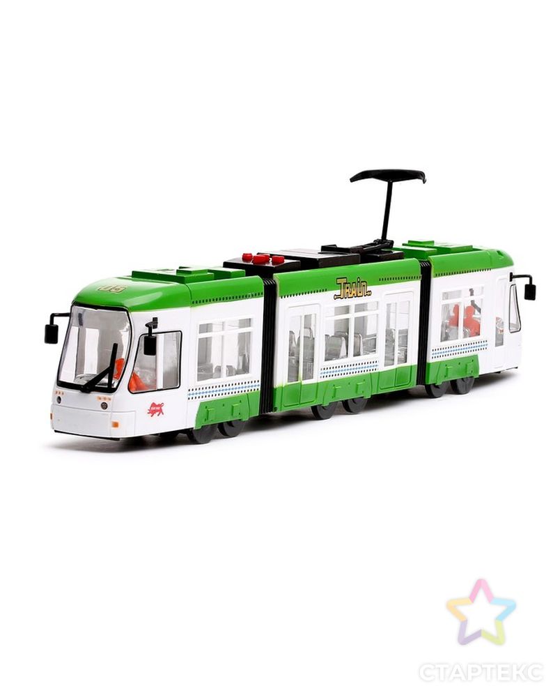 Трамвай «Городской», работает от батареек, световые эффекты, цвета МИКС арт. СМЛ-102416-1-СМЛ0000775936 3