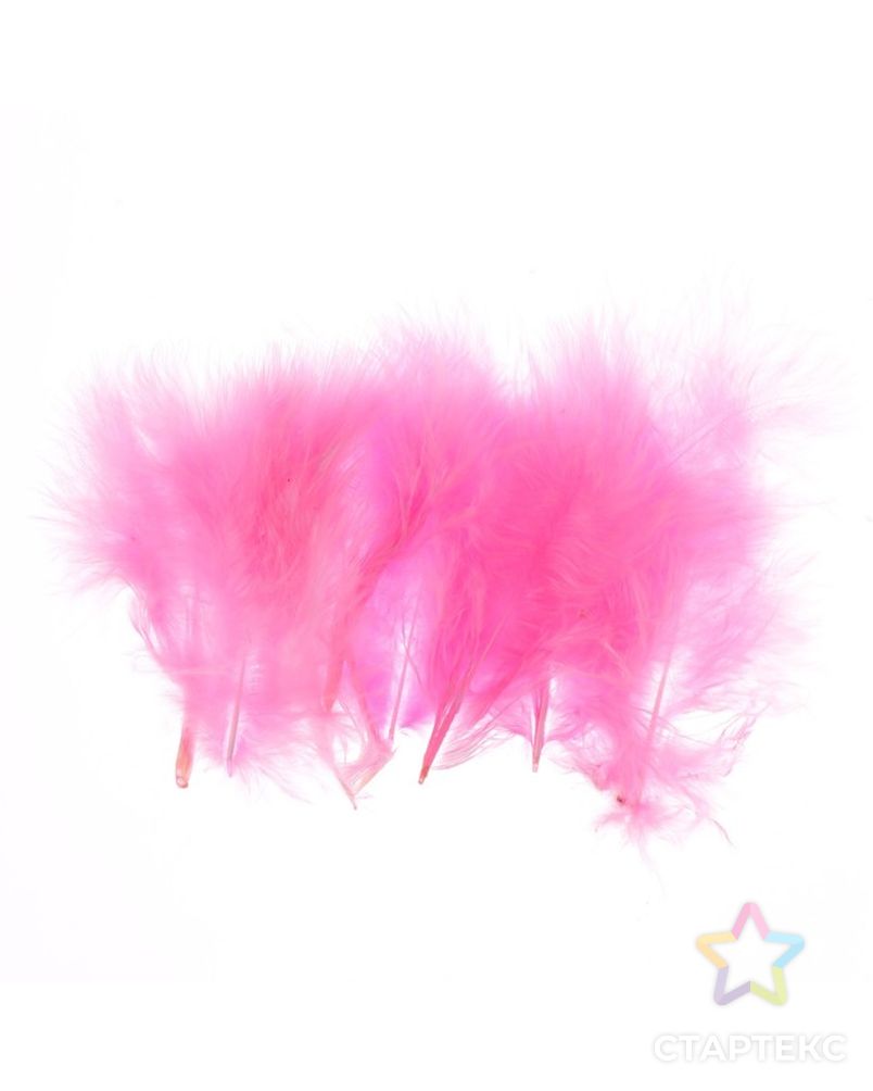 Набор перьев для декора 10 шт, размер 1 шт 10*2 цвет светло-розовый арт. СМЛ-230853-1-СМЛ0007796353 1