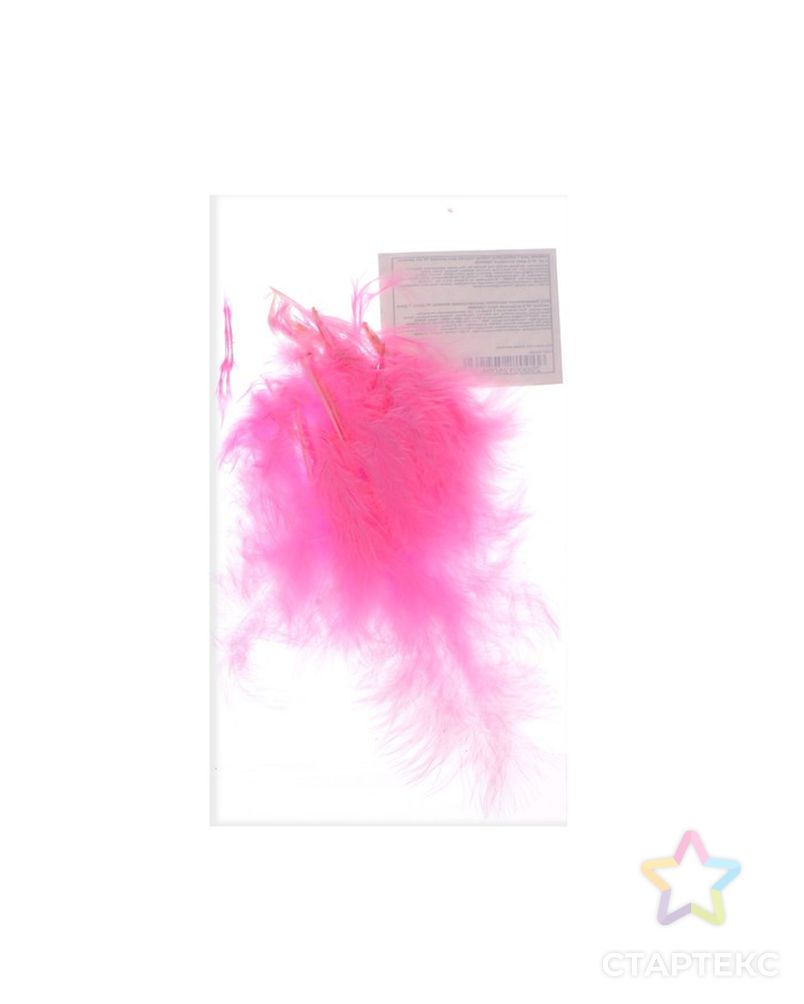 Набор перьев для декора 10 шт, размер 1 шт 10*2 цвет светло-розовый арт. СМЛ-230853-1-СМЛ0007796353 2
