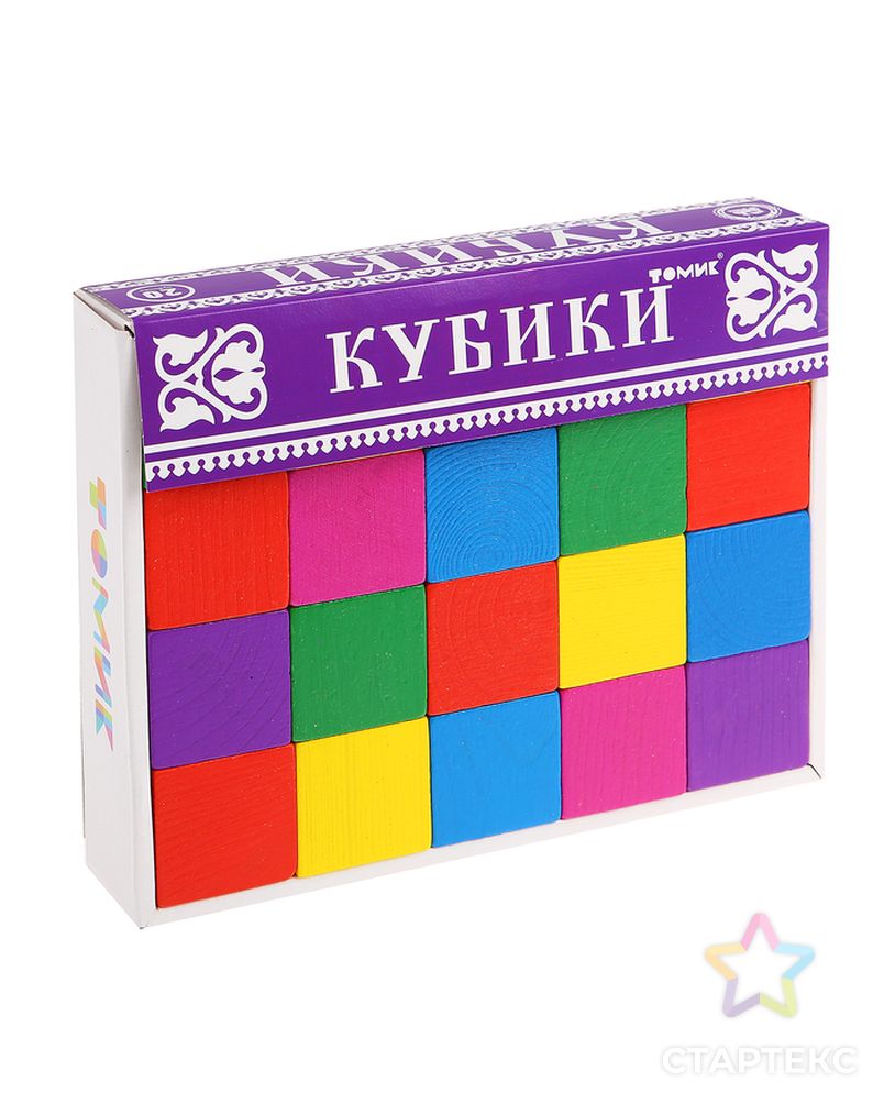 Кубики «Цветные» 20 элементов арт. СМЛ-102554-1-СМЛ0000789451 3