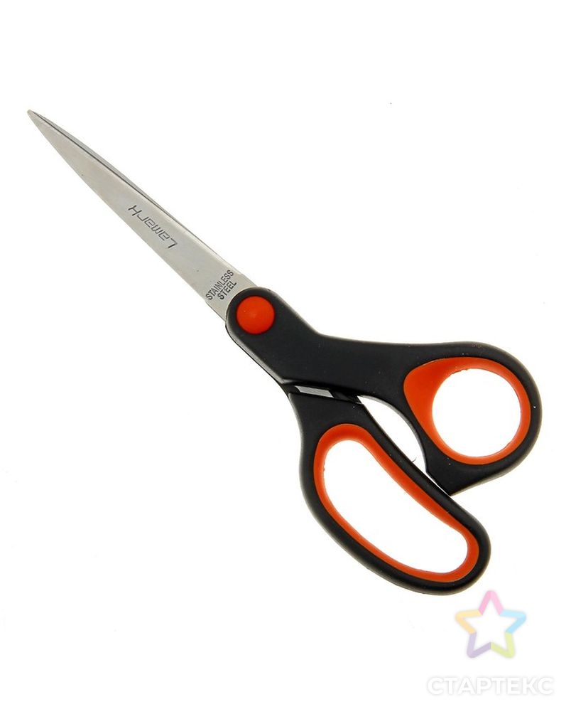 Ножницы Lamark 16.5 см, эргономичные пластиковые ручки с мягкими вставками арт. СМЛ-176529-1-СМЛ0000797832 1