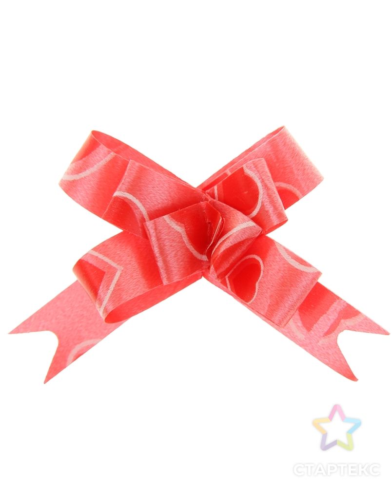 Бант-бабочка №1,2 "Сердца", цвет красный арт. СМЛ-102656-1-СМЛ0000817936 1