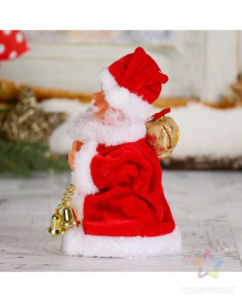 Дед Мороз, в кучерявой шубке, с подсветкой, двигается, без музыки арт. СМЛ-102695-1-СМЛ0000827790 2