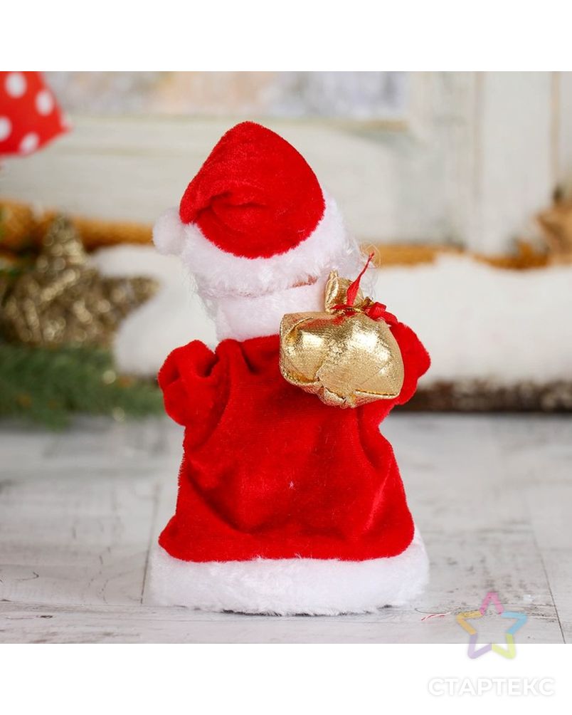 Дед Мороз, в кучерявой шубке, с подсветкой, двигается, без музыки арт. СМЛ-102695-1-СМЛ0000827790 3