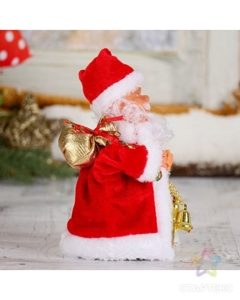 Дед Мороз, в кучерявой шубке, с подсветкой, двигается, без музыки арт. СМЛ-102695-1-СМЛ0000827790 4
