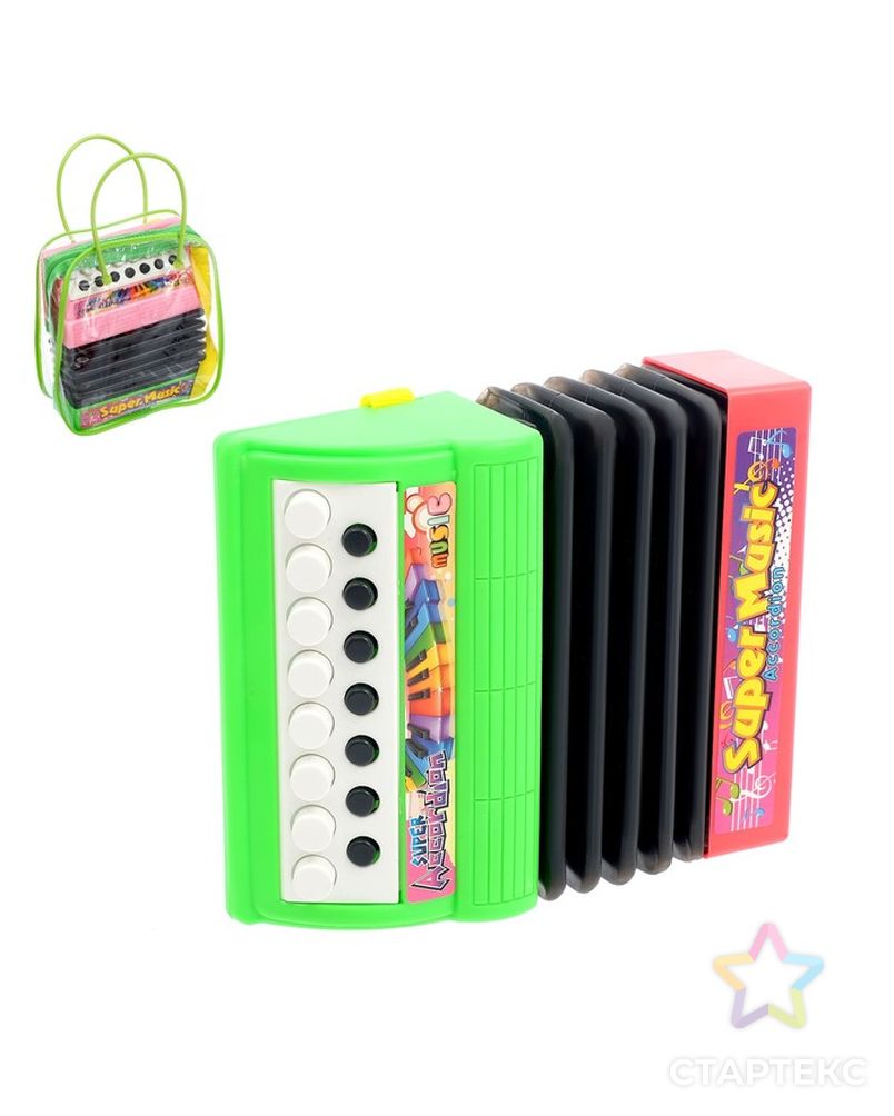 Музыкальная игрушка аккордеон «Музыкальный взрыв», 13 клавиш, работает от батареек, цвета МИКС арт. СМЛ-125128-1-СМЛ0000837927 1