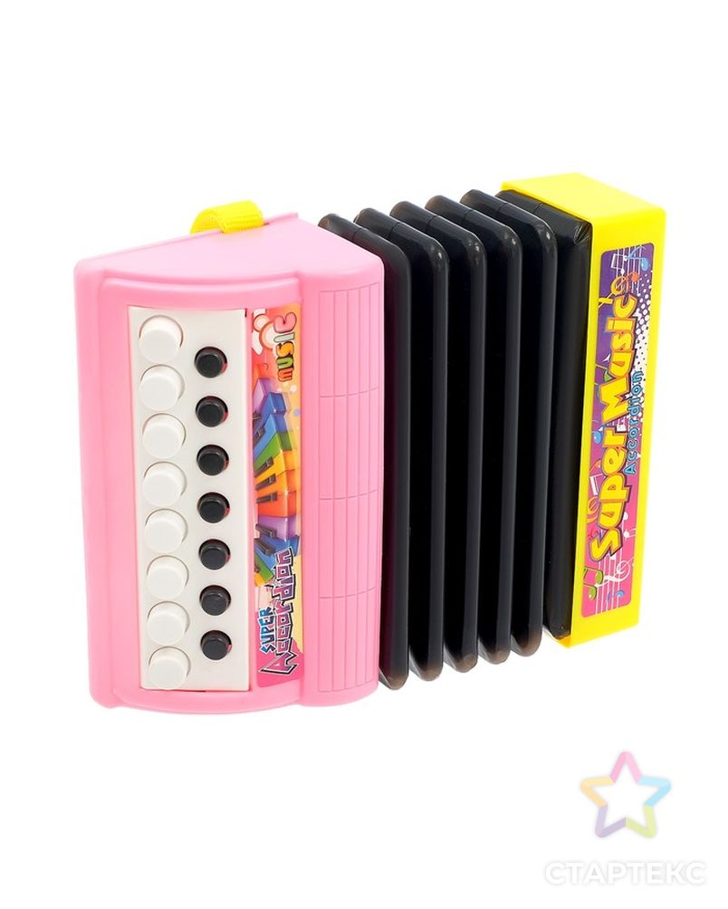 Музыкальная игрушка аккордеон «Музыкальный взрыв», 13 клавиш, работает от батареек, цвета МИКС арт. СМЛ-125128-1-СМЛ0000837927 6