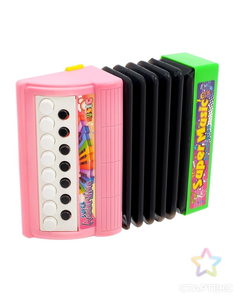Музыкальная игрушка аккордеон «Музыкальный взрыв», 13 клавиш, работает от батареек, цвета МИКС арт. СМЛ-125128-1-СМЛ0000837927 7
