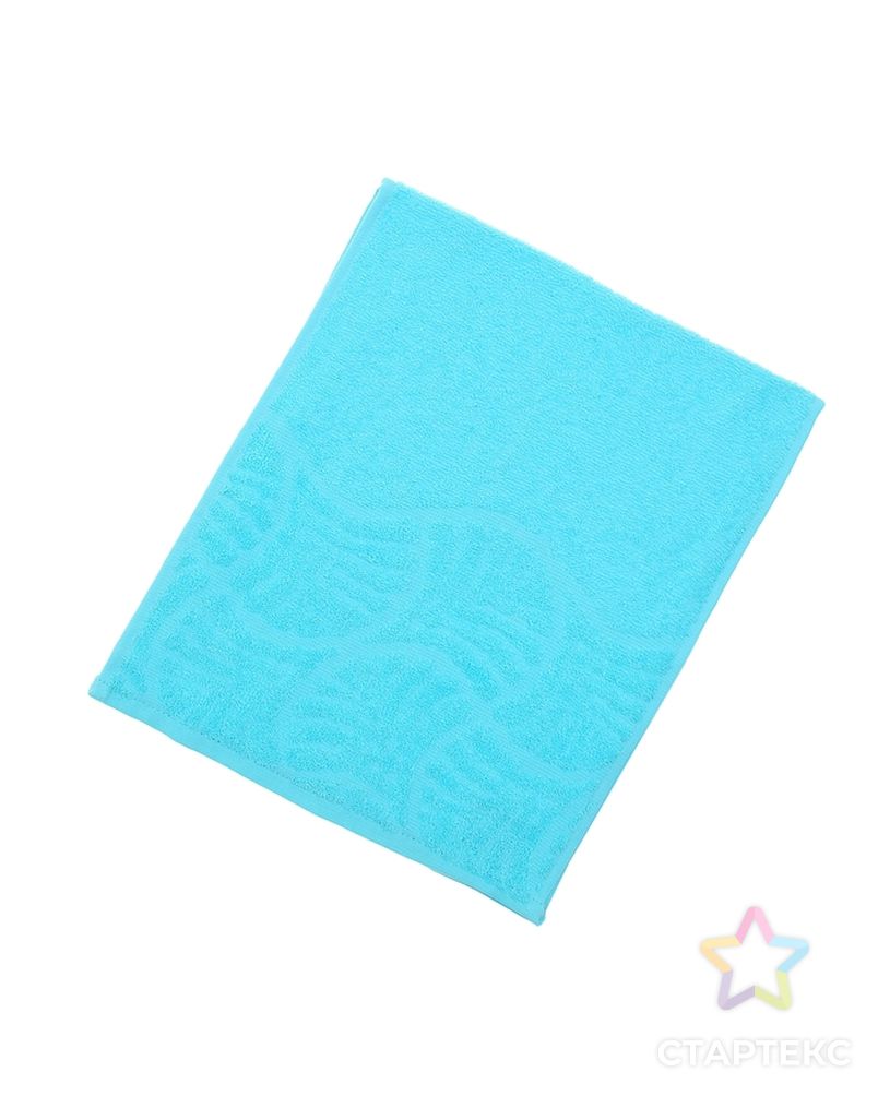 Полотенце махровое «Волна», размер 30х70 см, цвет голубой, 300 г/м² арт. СМЛ-19600-1-СМЛ0851256 1