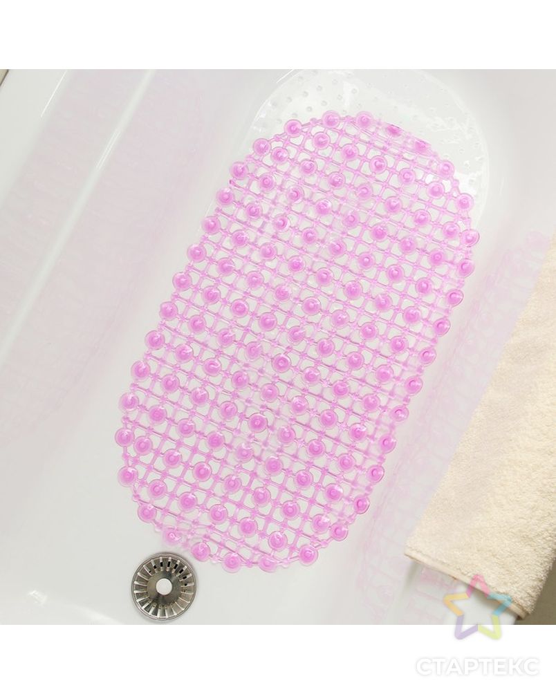 Коврик для ванны Доляна «Капли воды», 35×60 см, цвет МИКС арт. СМЛ-197736-1-СМЛ0000851443 2