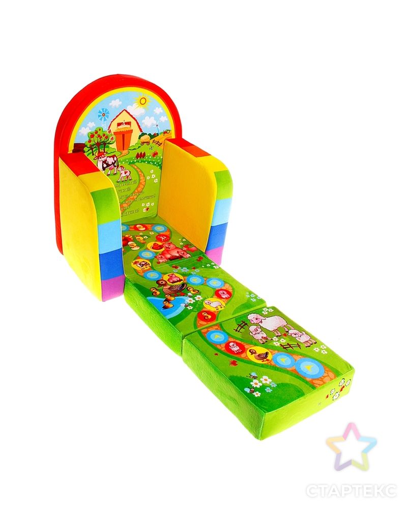 Мягкая игрушка «Кресло-кровать Ферма» с игральным кубиком арт. СМЛ-102780-1-СМЛ0000851851 2