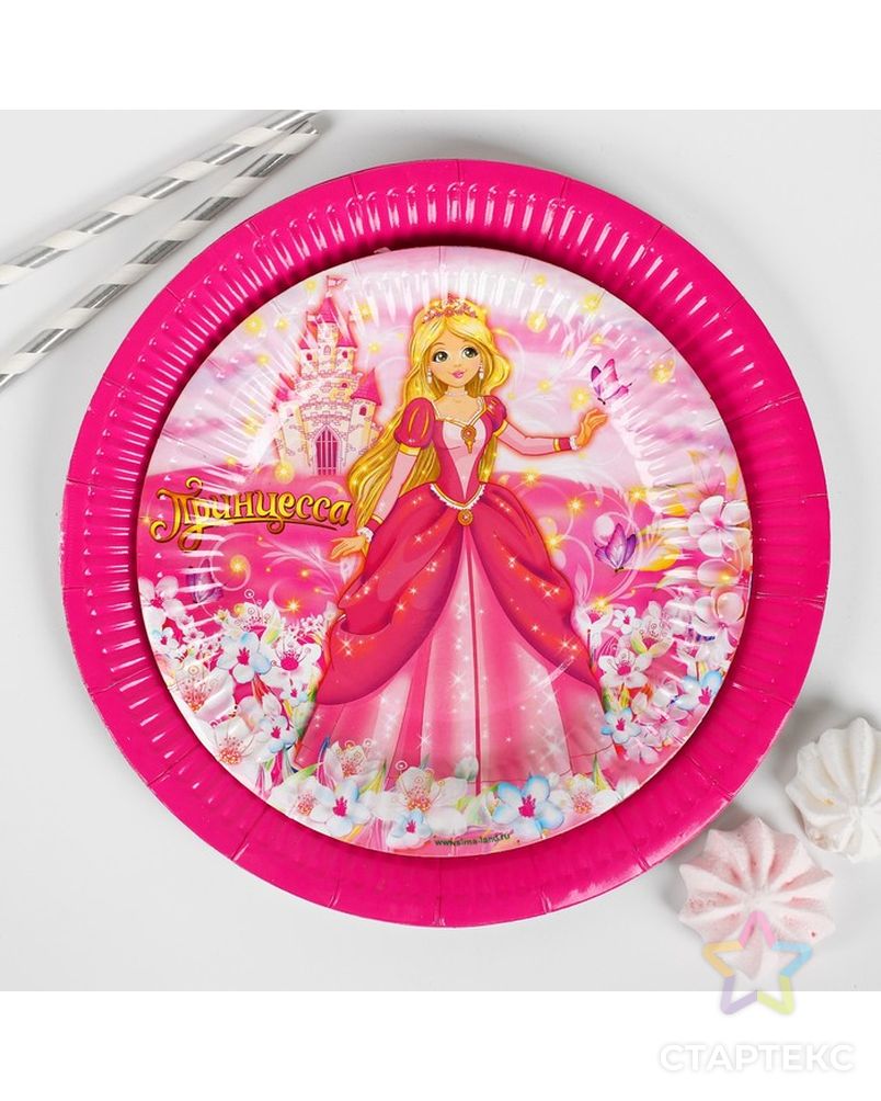 Набор бумажной посуды «Праздник принцессы», на 6 персон арт. СМЛ-103325-1-СМЛ0000856622 2