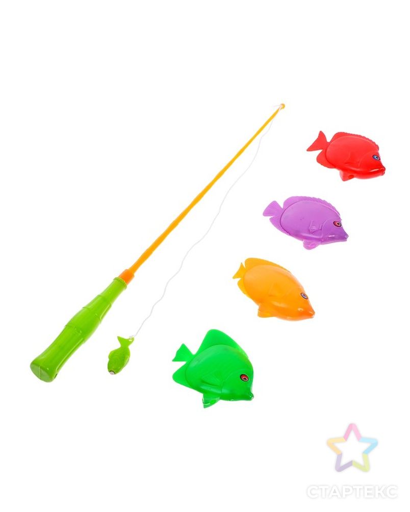 Игра магнитная «Весёлая рыбалка»: удочка, 4 рыбки арт. СМЛ-125132-1-СМЛ0000856817 3