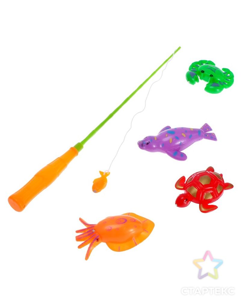 Игра «Весёлая рыбалка»: удочка, 4 рыбки арт. СМЛ-102930-1-СМЛ0000856819 2