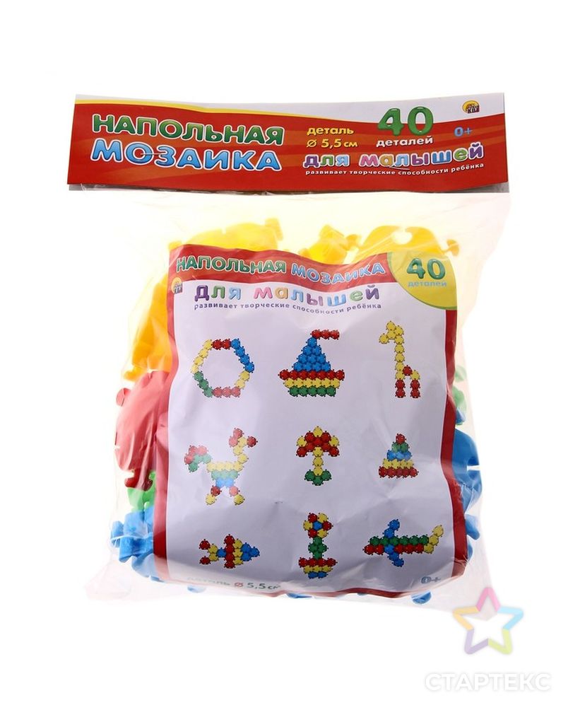 Мозаика напольная для малышей в пакете, 40 элементов арт. СМЛ-25038-1-СМЛ0086053 1