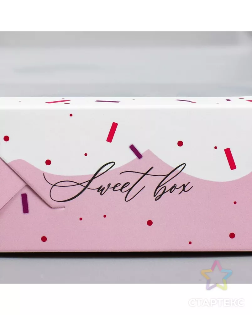Коробка кондитерская, упаковка, «Sweet box», 29 х 29 х 5 см розового ...