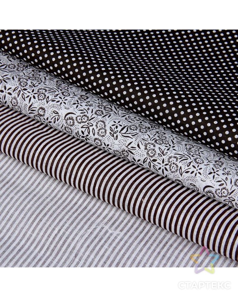 Набор ткани для пэчворка (3 шт) «Чёрно‒белый», 30 × 40 см арт. СМЛ-25315-1-СМЛ0970819 1