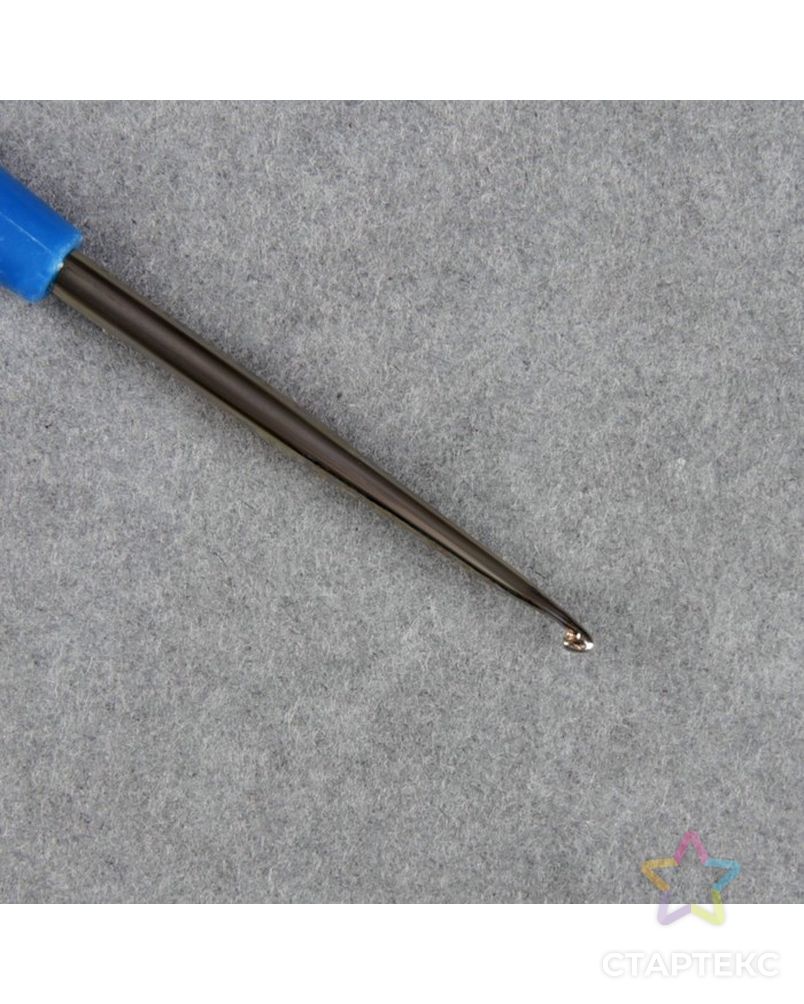 Крючок для вязания, с пластиковой ручкой, d = 2,5 мм, 13,5 см арт. СМЛ-19616-4-СМЛ0971306 3