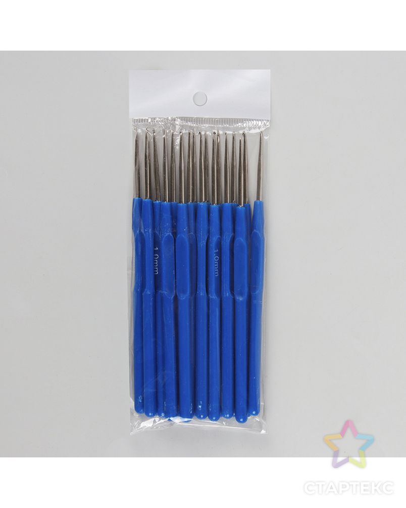 Крючок для вязания, с пластиковой ручкой, d = 2,5 мм, 13,5 см арт. СМЛ-19616-6-СМЛ0971316 4