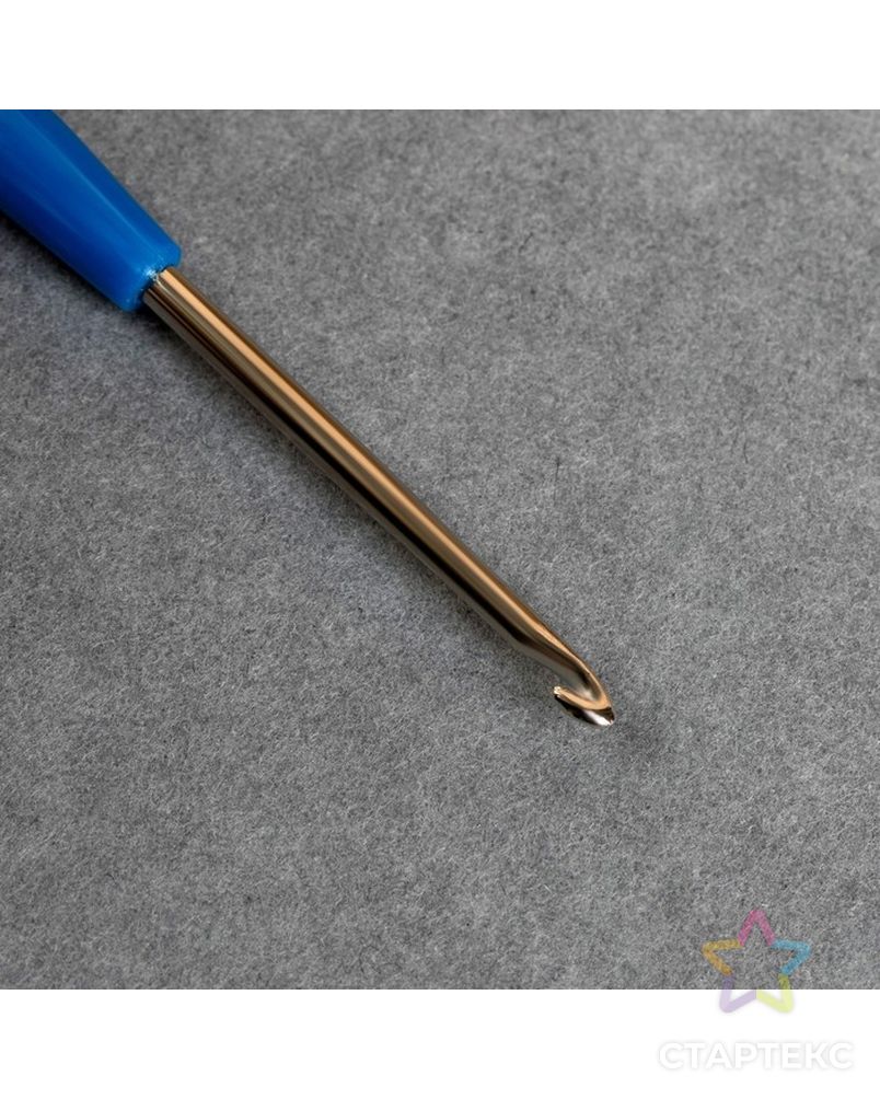 Крючок для вязания, с пластиковой ручкой, d = 2,5 мм, 13,5 см арт. СМЛ-19616-7-СМЛ0971323 3
