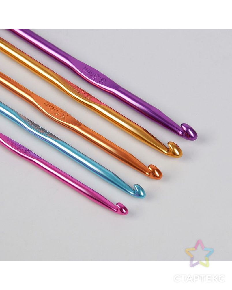 Набор крючков для вязания, d = 0,6-6,5 мм, 13/18 см, 22 шт, цвет МИКС арт. СМЛ-25335-1-СМЛ0971328 3