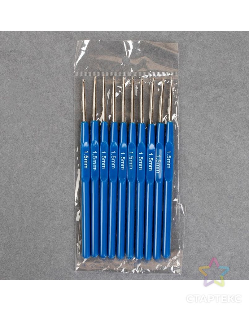 Крючок для вязания, с пластиковой ручкой, d = 2,5 мм, 13,5 см арт. СМЛ-19616-5-СМЛ0971334 4