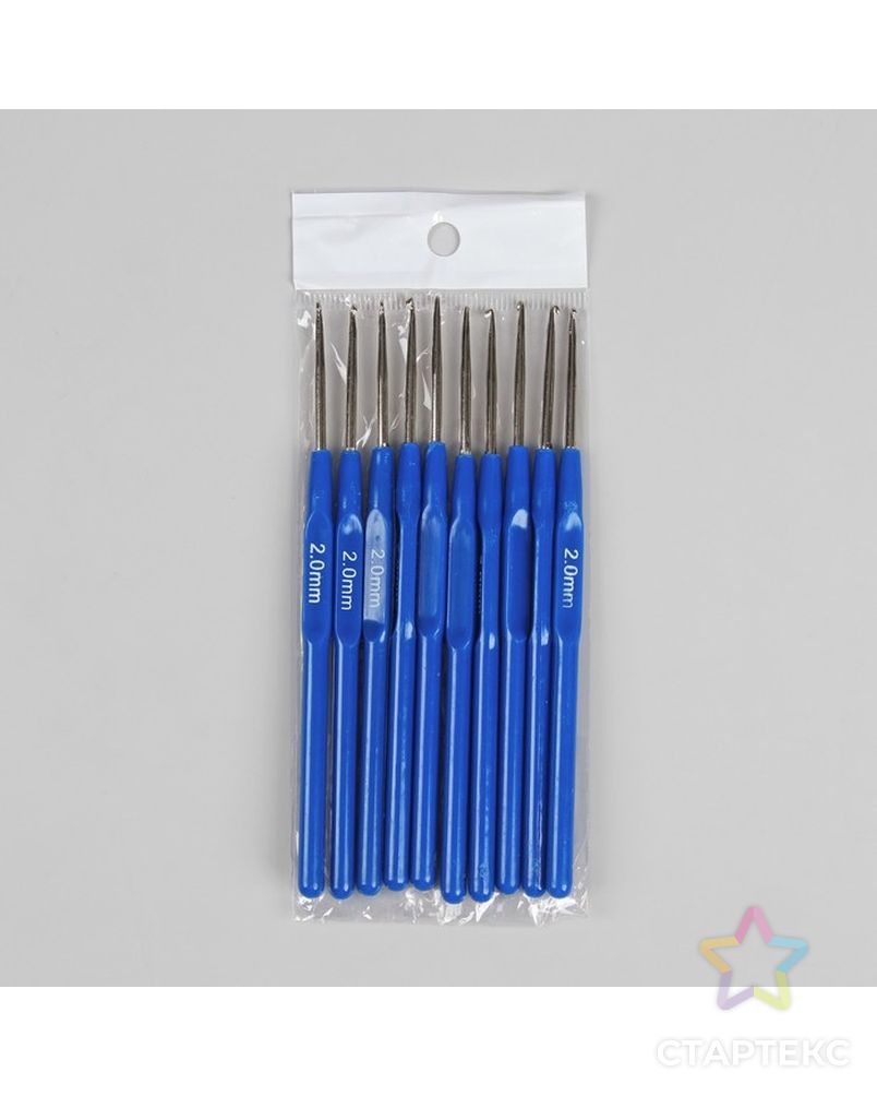 Крючок для вязания, с пластиковой ручкой, d = 2,5 мм, 13,5 см арт. СМЛ-19616-3-СМЛ0971343 4