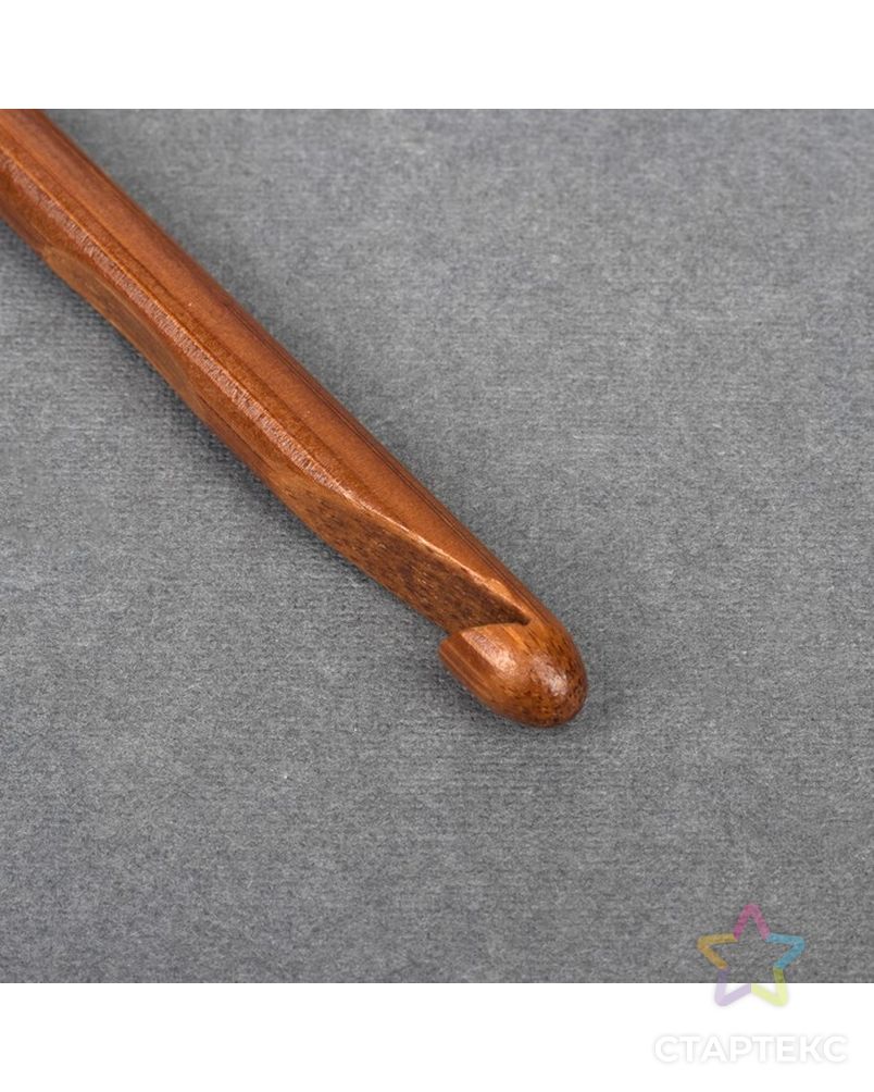 Крючок для вязания, бамбуковый, d=7мм арт. СМЛ-19613-4-СМЛ0971345 3