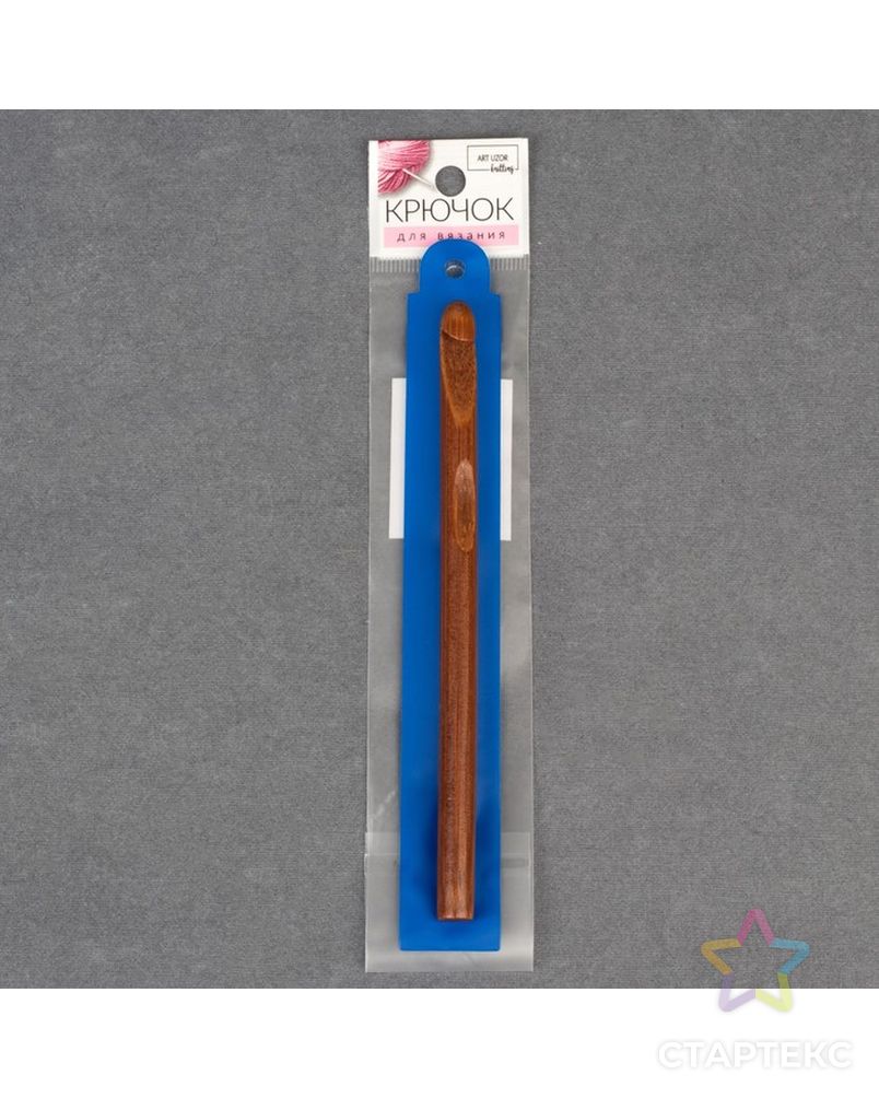 Крючок для вязания, бамбуковый, d=7мм арт. СМЛ-19613-4-СМЛ0971345 4